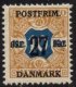 1918 27ø on 10 Kr Blue & Brown