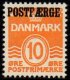 1936 10ø Orange 'POSTFÆRGE’ Overprint