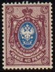 1911 40p Blue & Claret