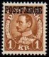 1936 1 Kr Brown 'POSTFÆRGE’ Overprint