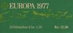1977 Europa (12.50 Kr Booklet) (image for) 1977 Europa (12.50 Kr Booklet)
