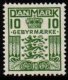 1926 10ø Green Gebyrmaerke