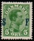 1917 5ø Green Military Overprint