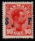 1917 10ø Red Military Overprint