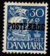 1940 30ø Blue Type II 'POSTFÆRGE’ Overprint