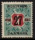 1918 27ø on 1 kr Red & Green (image for) 1918 27ø on 1 kr Red & Green