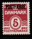 1942 5ø Maroon 'POSTFÆRGE’ Overprint (image for) 1942 5ø Maroon 'POSTFÆRGE’ Overprint