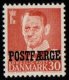 1955 30ø Red 'POSTFÆRGE’ Overprint (image for) 1955 30ø Red 'POSTFÆRGE’ Overprint