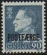 1970 90ø Blue POSTFÆRGE Overprint (image for) 1970 90ø Blue POSTFÆRGE Overprint