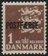 1967 1 Kr Brown POSTFÆRGE Overprint (image for) 1967 1 Kr Brown POSTFÆRGE Overprint