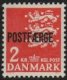 1972 2 Kr Vermilion POSTFÆRGE Overprint (image for) 1972 2 Kr Vermilion POSTFÆRGE Overprint
