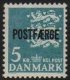 1972 5 Kr Blue 'POSTFÆRGE’ Overprint (image for) 1972 5 Kr Blue 'POSTFÆRGE’ Overprint