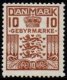 1930 10ø Brown Gebyrmaerke (image for) 1930 10ø Brown Gebyrmaerke