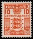 1934 10ø Orange Gebyrmaerke (image for) 1934 10ø Orange Gebyrmaerke