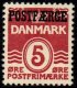 1942 5ø Maroon 'POSTFÆRGE’ Overprint