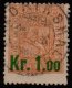 1905 Kr. 1.00 on 2sk Buff (F/U)