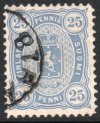 1885 25p Blue Perf 12½ (used) (image for) 1885 25p Blue Perf 12½ (used)