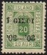 1902 Official I GILDI 20a Green Perf 14x13½ (image for) 1902 Official I GILDI 20a Green Perf 14x13½