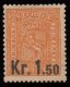 1905 Kr. 1.50 on 2sk Buff (M/M) (image for) 1905 Kr. 1.50 on 2sk Buff (M/M)