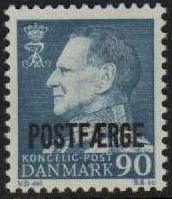 1970 90ø Blue POSTFÆRGE Overprint