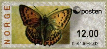 Butterfly Labels Scarce Copper 12.00 Kr.