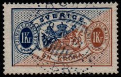 1 Kr Deep Blue and Brown